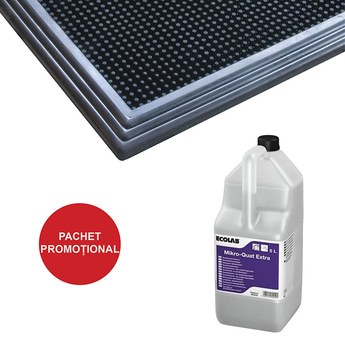 Pachet Covor dezinfectant Sani-Trax si Detergent dezinfectant Mikro quat extra 5 L Ecolab Promo
